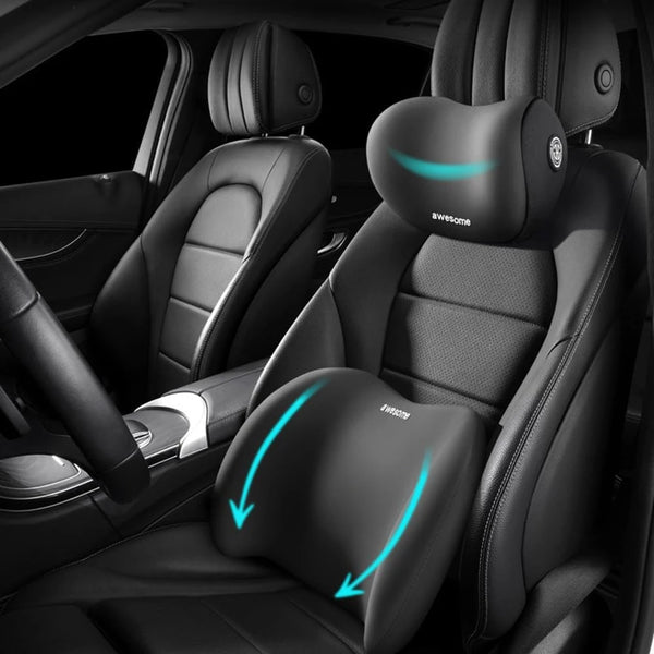 Ergonomic Car Lumbar and Neck Support Pillow