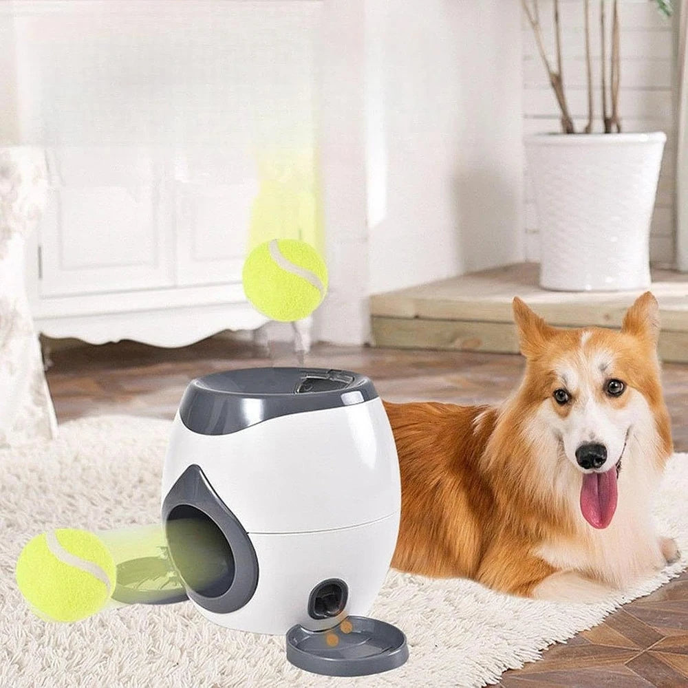 Interactive Tennis Ball Dog Treat Launcher