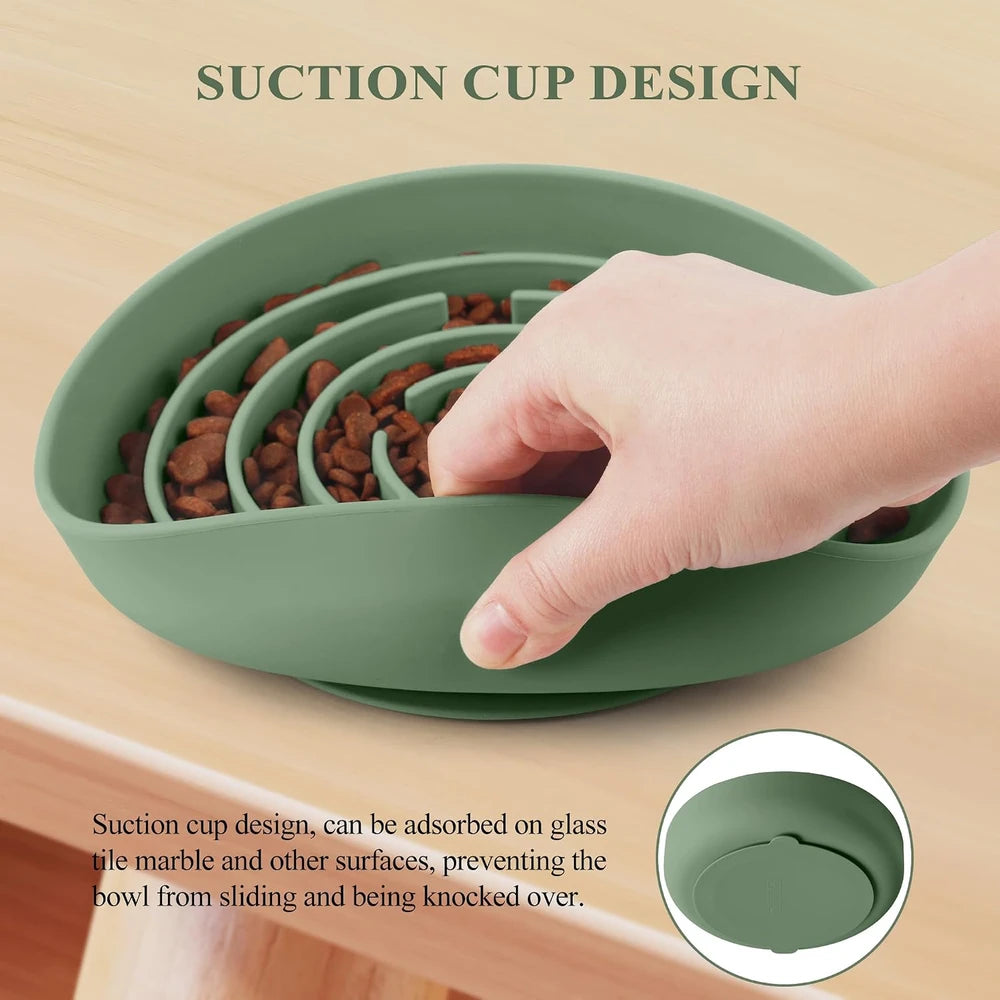 Coomazy Silicone Slow Feeder Dog Bowl