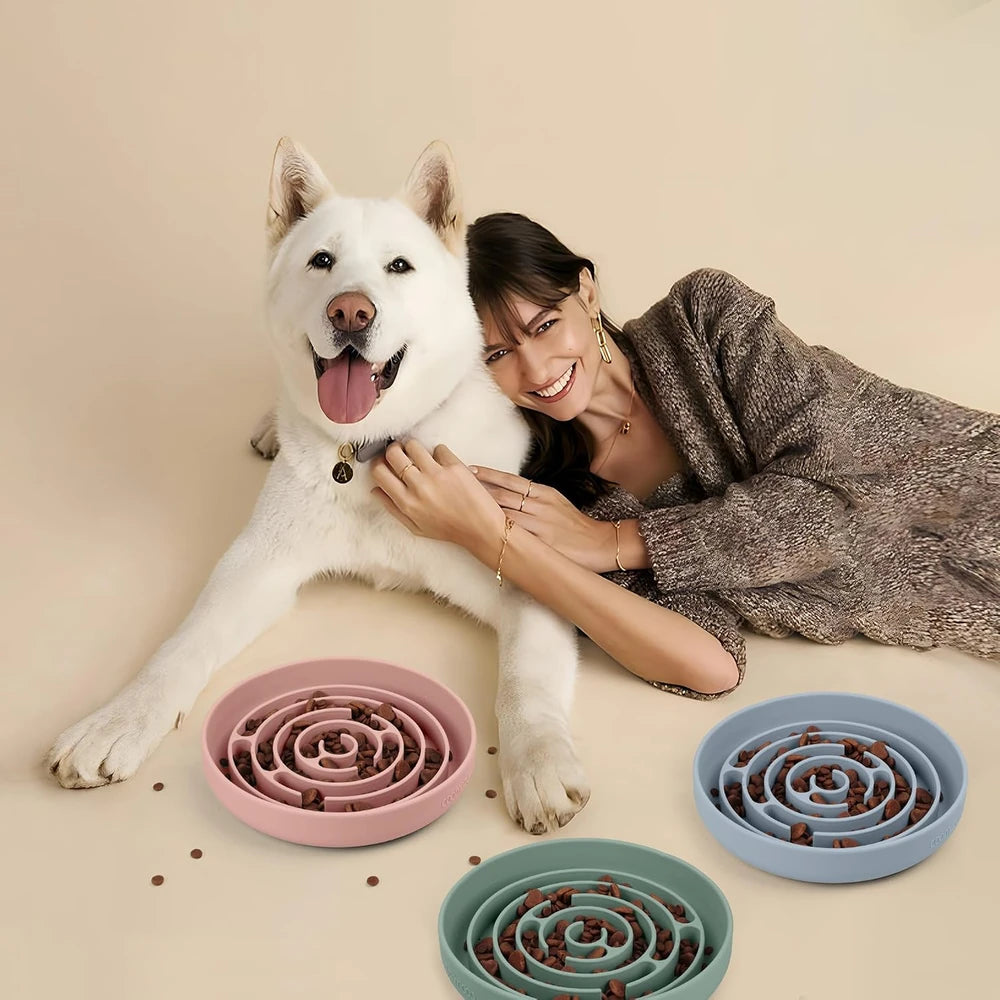 Coomazy Silicone Slow Feeder Dog Bowl