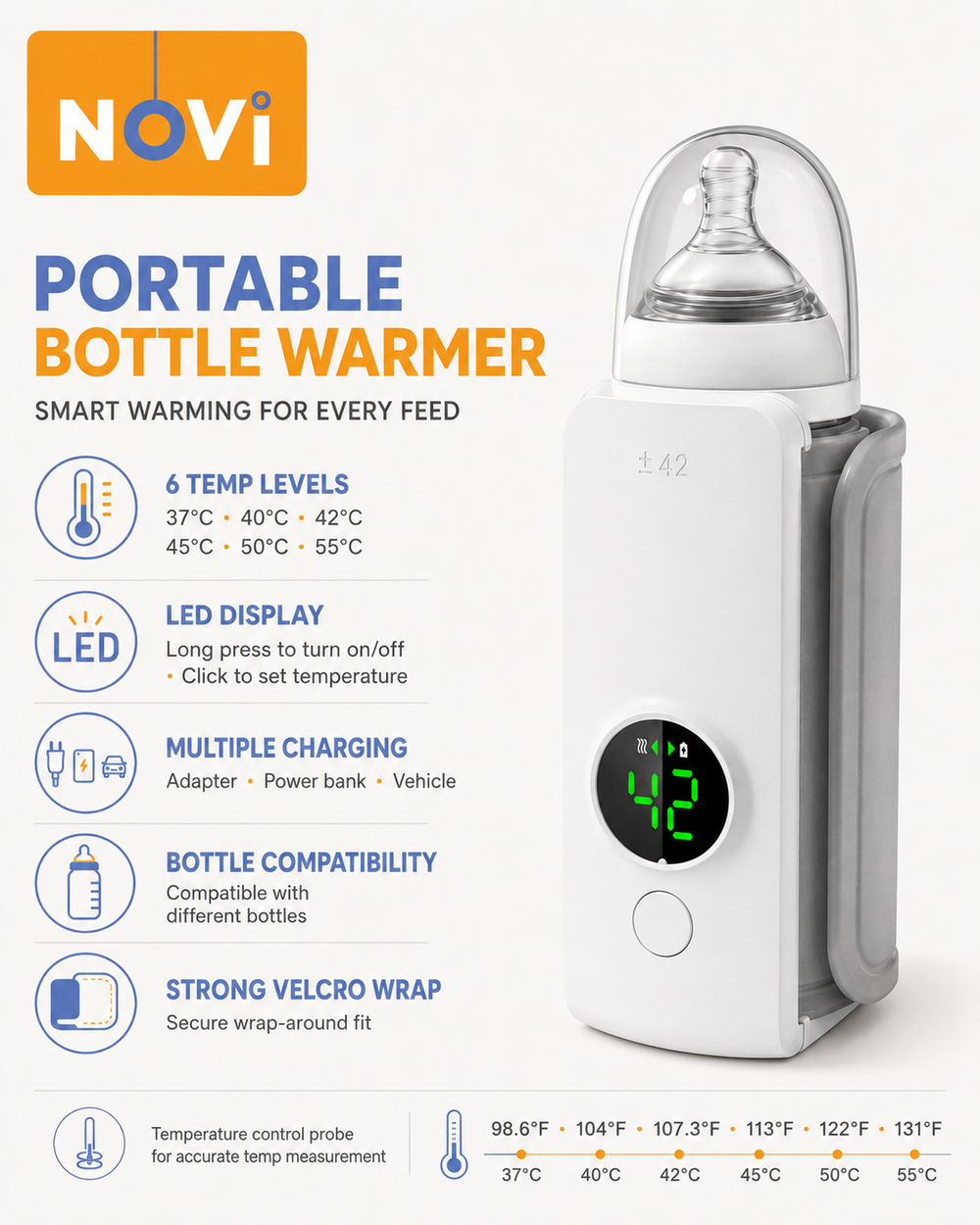 Portable Cordless Milk Bottle Warmer