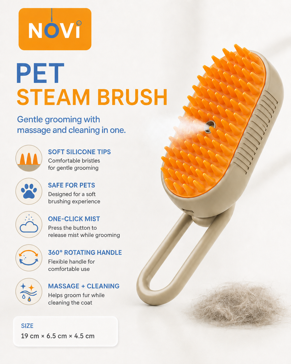 Pet Steam Brush